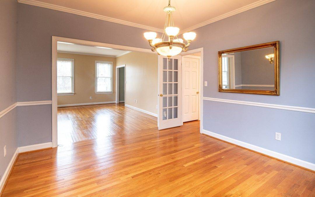 Professionally cleaned hardwood floors